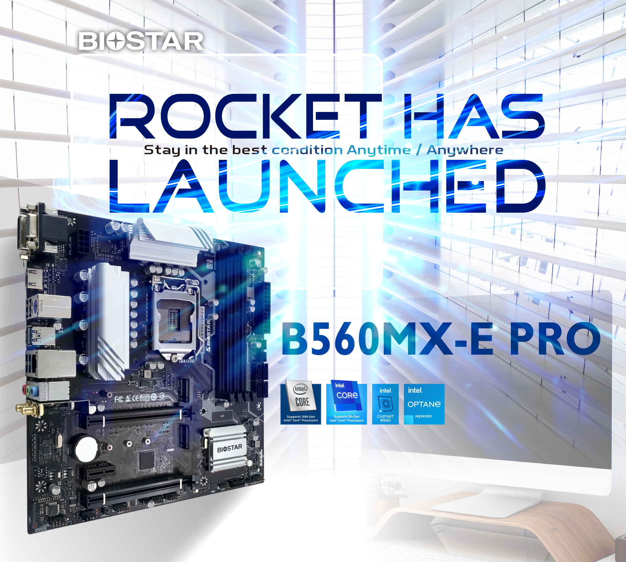 新品 BIOSTAR B560MH-E 2.0 LGA1200 第10・11世代 - PCパーツ